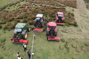 tractor mowers being filmed for the Blaney Agri DVD